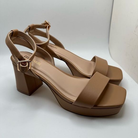 CUSHIONAIRE Women's platform dress sandal +Memory Foam 7 NUDE - Picture 1 of 7